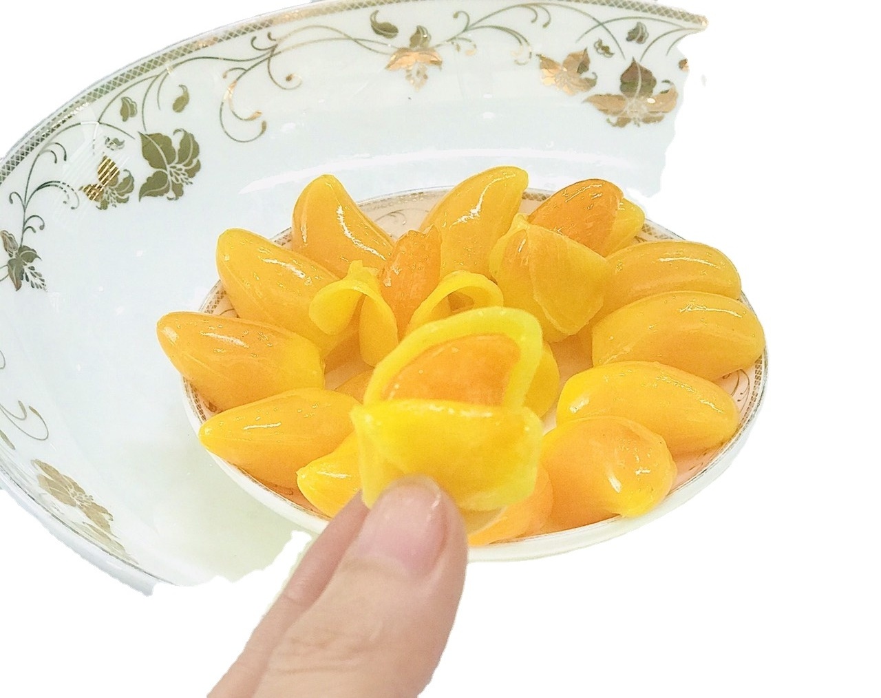 Product 4D gummy Mango Flavored Soft Candy from natural fresh fruits made in Vietnam manufacture packing in bags