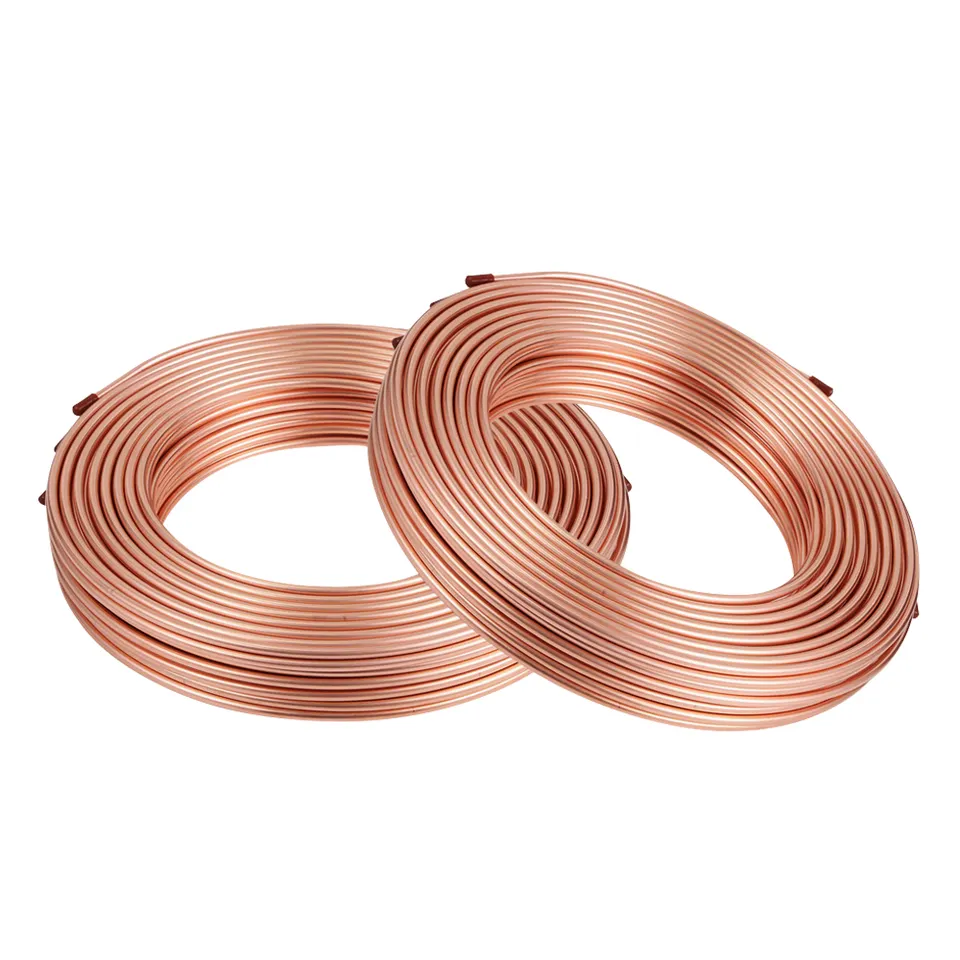 Soft Straight Copper Pipe Flexible 99.9 Water Tube Smooth 3/4 3/8 7/8 Cu Min 99.5% Inch Copper Coil Pipes For Air Conditioning