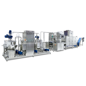 Automatic candy depositing line lolly Striped Two Colours chupchups candy making machine taffy &hard candy production line