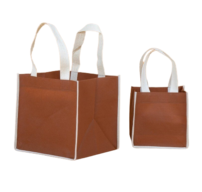 Good price Vietnam Manufacturer Customized Logo Tote Shopping Bag Non Woven Bags Heavy Duty Square Bottom (Brown) Non-Woven Bags