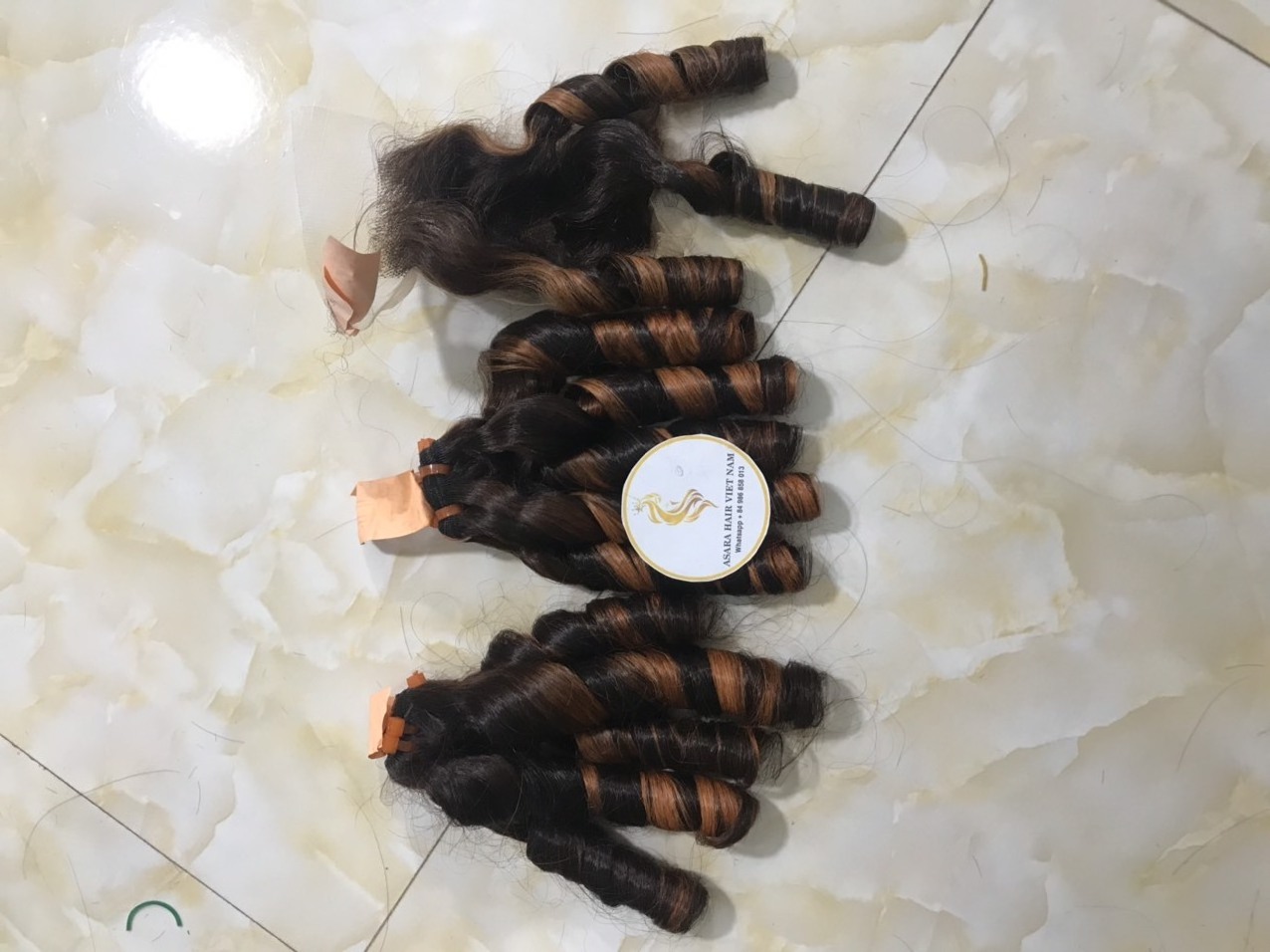 Fashionable Human hair extensions double drawn brazilian 3 bunch bouncy curly hair FUMI funmi spring Curl Remy hair weave