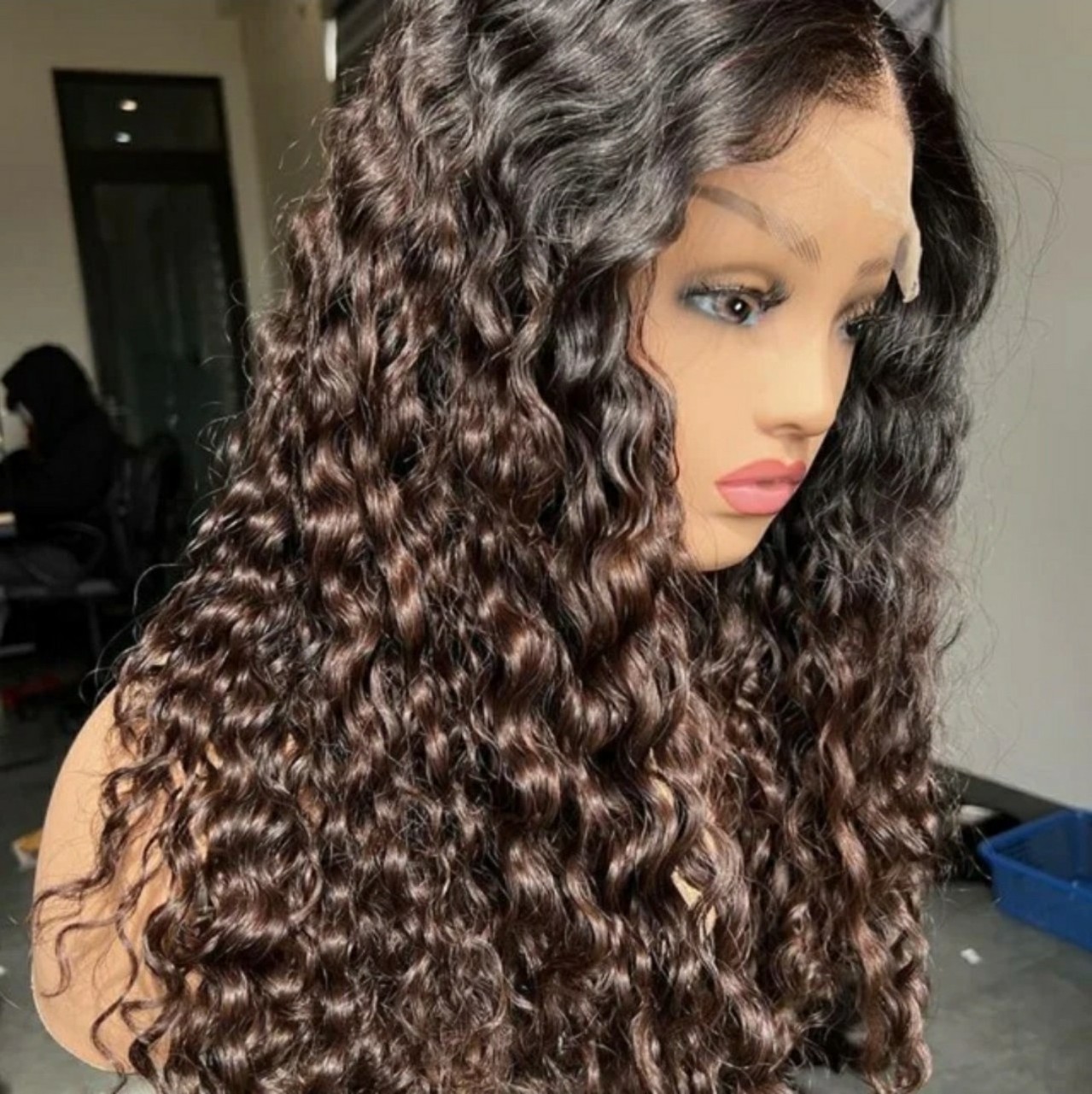 Super Double Eurasian Curly Wig and 100% Real Vietnamese Human Hair Bundles