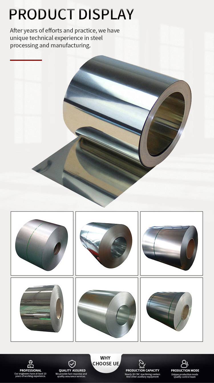 Cold Rolled 0.15-3.0mm Stainless Steel Coils Astm Aisi 201 304 316 430 904l 310s with 2b Ba Hl Mirror