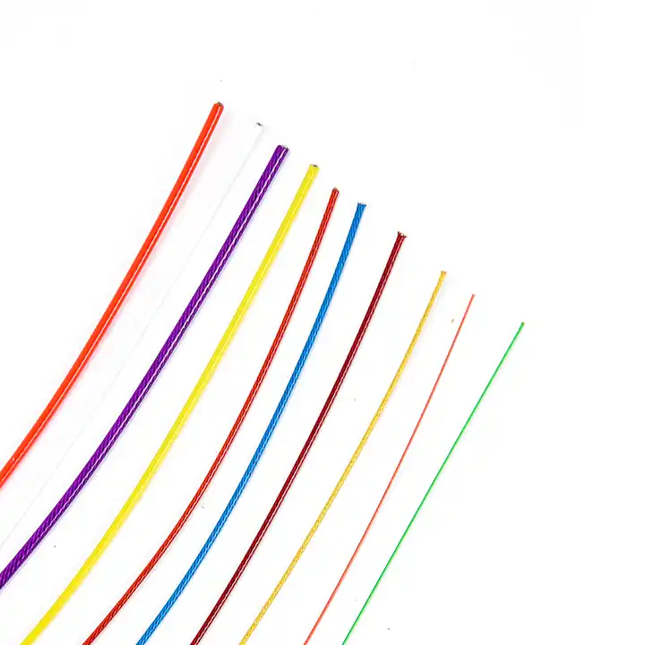 PVC 2mm 1.5mm 2.5mm Coated Aircraft Cable Multi Color Coated High Strength Stainless Steel Wire Rope for Industrial