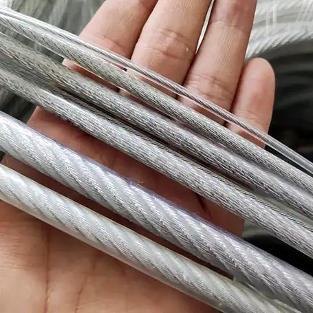 PVC 2mm 1.5mm 2.5mm Coated Aircraft Cable Multi Color Coated High Strength Stainless Steel Wire Rope for Industrial