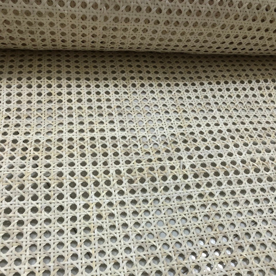 Natural Top quality Outdoor Furniture Raw Material Artificial Processing Natural Mesh Roll Woven Rattan Webbing Roll