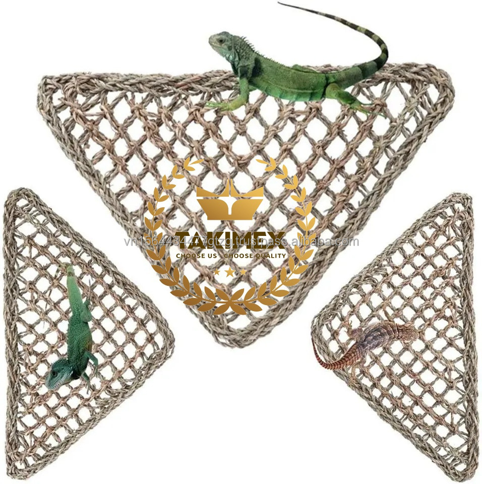 Triangle Seagrass Hammock Reptile Lounger for Bearded Dragon Chameleon Lizards Gecko Snakes Tortoises made in Vietnam