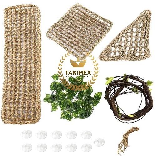 Reusable Lizard Loungers 100% Natural Seagrass Fiber Great for Bearded Dragons Anoles Geckos lizard hammock