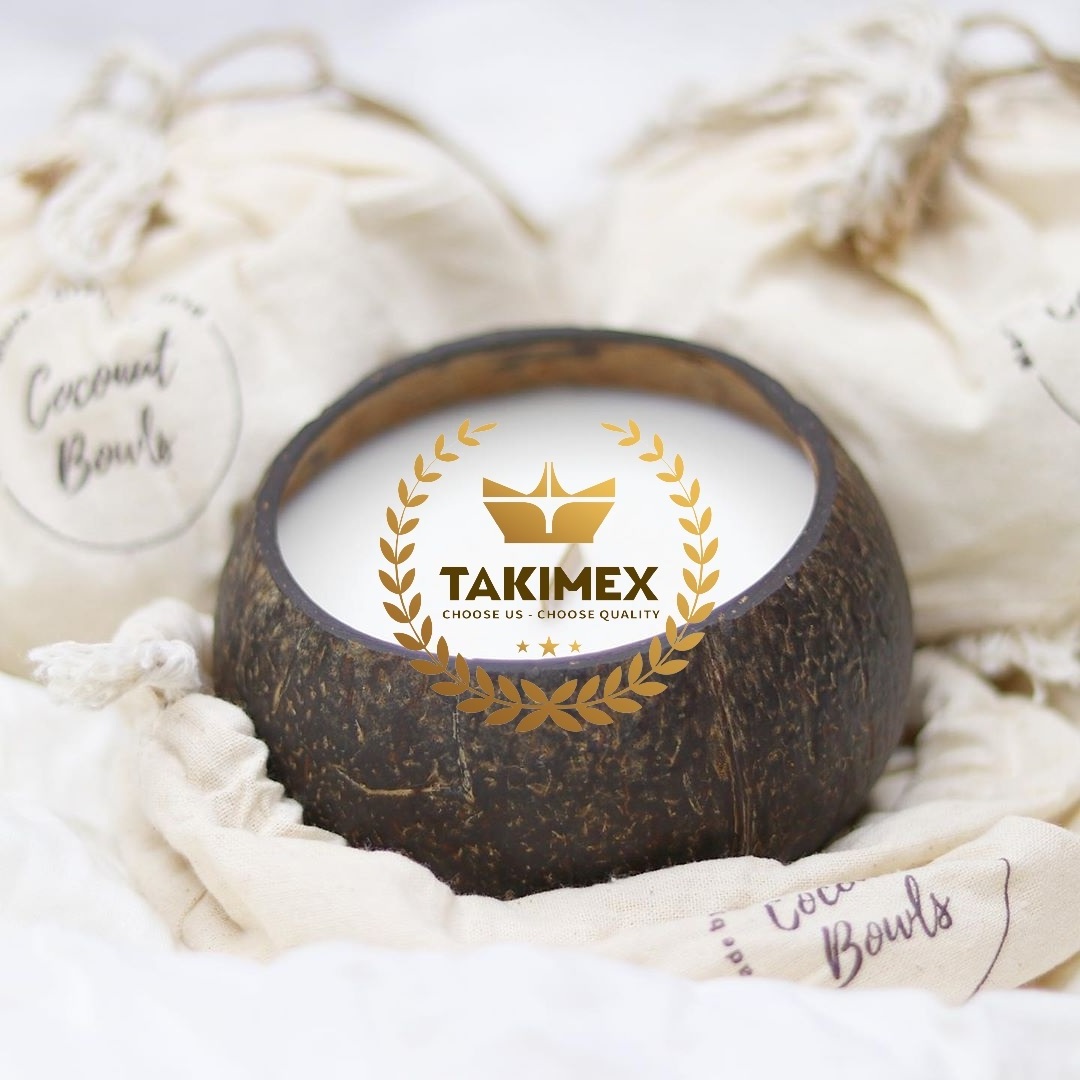 Natural Eco Friendly Coconut Candle Scented Candle In Coconut Shell Wholesale from Takimex Vietnam