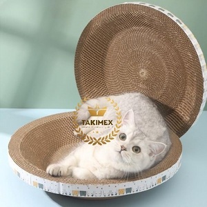 Cat Scratcher Cardboard Toy Post Scratch Pad Board Box House Corrugated Sisal Lounge Cactus Curved Cute For Indoor Cats