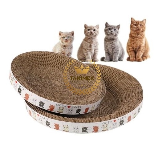 Cat Scratcher Cardboard Toy Post Scratch Pad Board Box House Corrugated Sisal Lounge Cactus Curved Cute For Indoor Cats