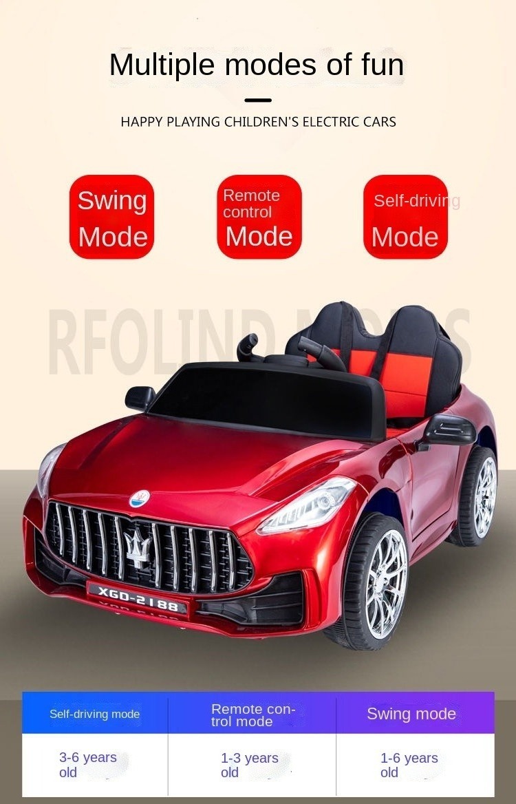 Toy Kid Ride On Car, Licensed Maserati 12V Battery Powered Electric Car for Kids with Parent Remote Control Whosale