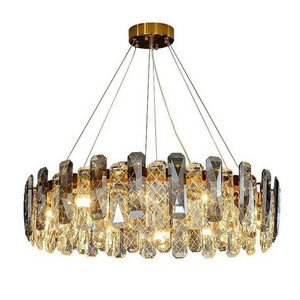 Modern Crystal Chandelier Living Room Light Contracted Atmosphere Dining Room Light Luxurious Geometric Crystal Decorative Lamps