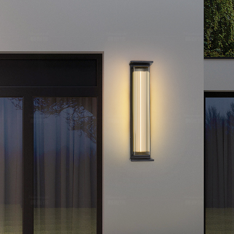 Flush Mount Modern Outdoor Wall Light Square Bright Clean Line Black Exterior Light | Brushed Nickel Finished Frosted Lens