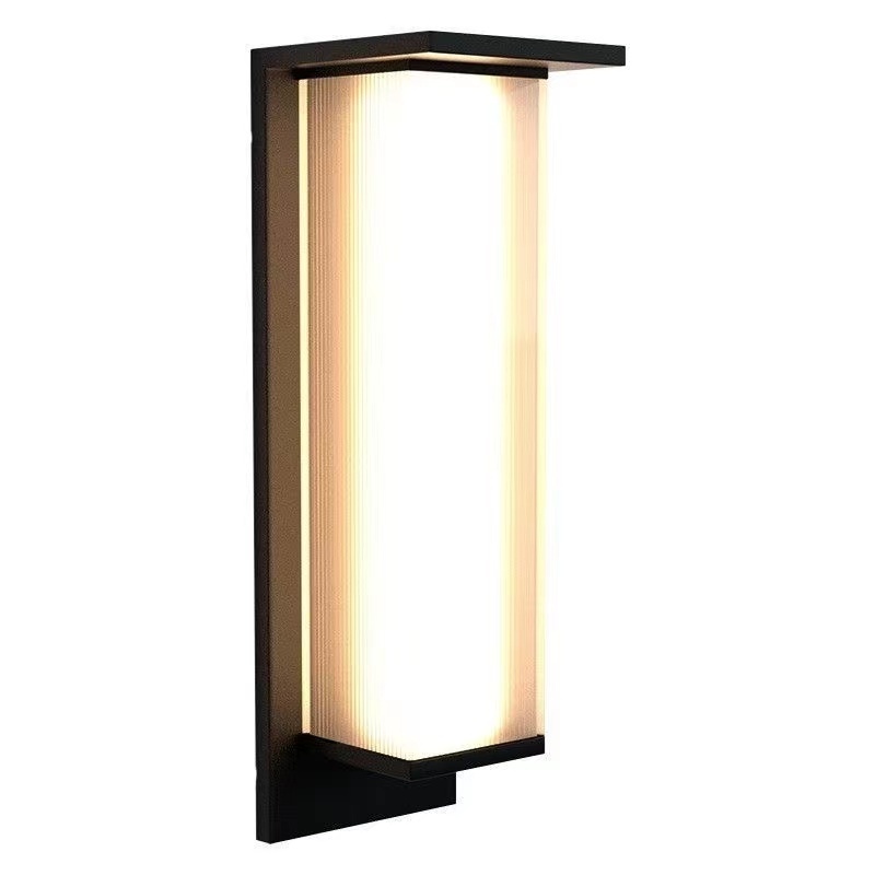 Flush Mount Modern Outdoor Wall Light Square Bright Clean Line Black Exterior Light | Brushed Nickel Finished Frosted Lens