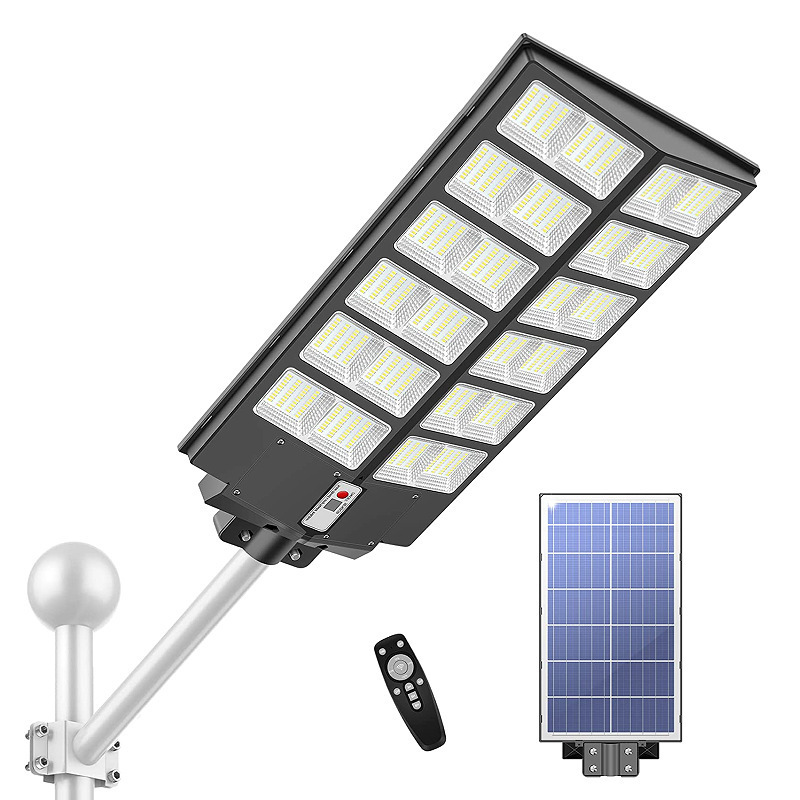 Solar Lights Outdoor LED Motion Sensor Security Lights Street Lamp with Remote Control for Front Door, Yard, Garage, Garden