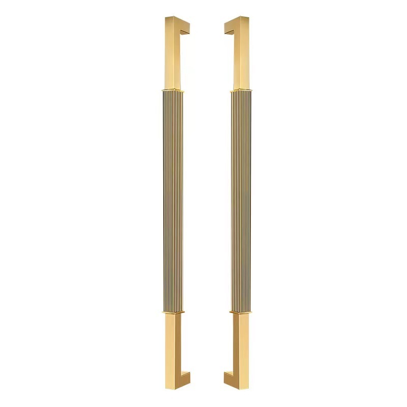 custom luxury door handle set aluminum brass stainless steel sliding glass door handle exterior swing wooden door handle brass