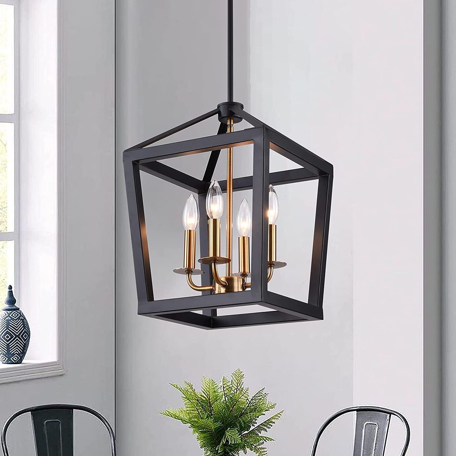 Wholesale Farmhouse Industrial Pendant Light Rustic Lantern Chandelier Black Kitchen Lighting Popular Fixture Pendant Light