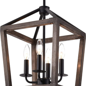 Wholesale Farmhouse Industrial Pendant Light Rustic Lantern Chandelier Black Kitchen Lighting Popular Fixture Pendant Light