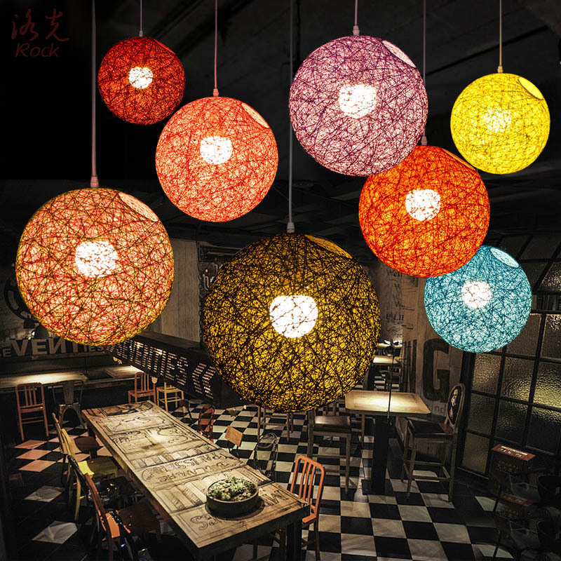 Modern White Rattan Bamboo Lamp Ball Globe Sphere Ceiling Hanging Light Rattan Chandelier Pendant Light Rattan Lamp