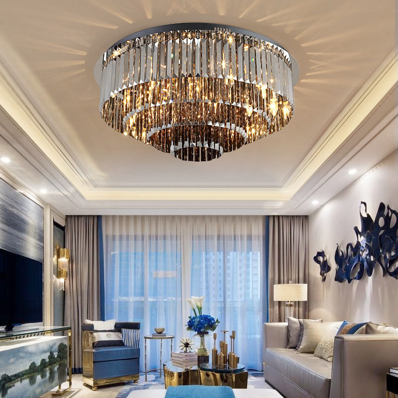 Modern Minimalist Personality Light Luxury Decorative Crystal Ceiling Lamp For Living Room Bedroom