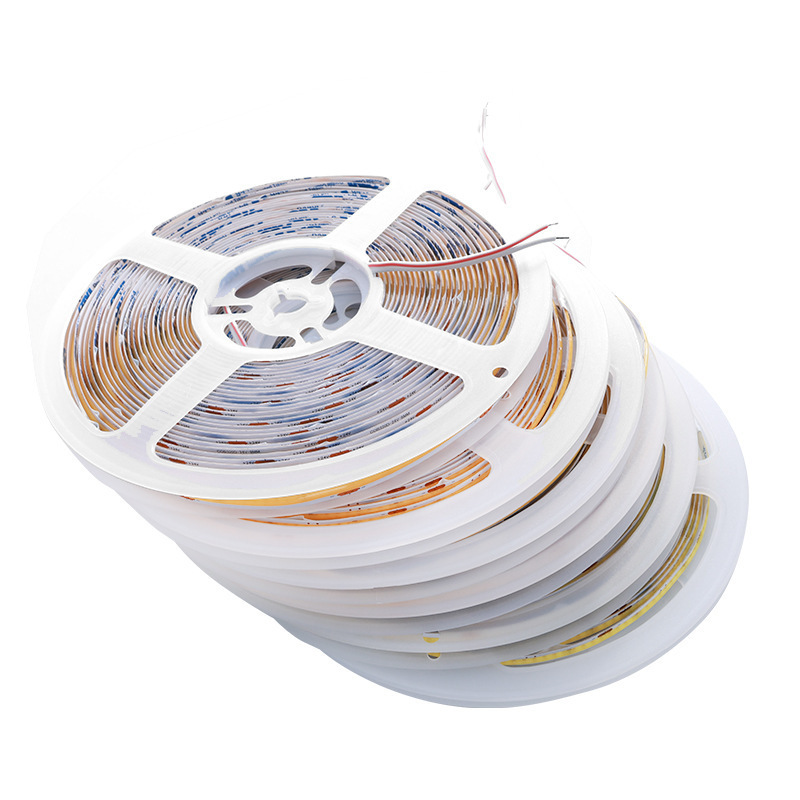 Hot Sale Factory Dimmable dotsfree light 480leds/m dc 24V 12V 5V 10w RGB White CCT Smart COB LED Strip