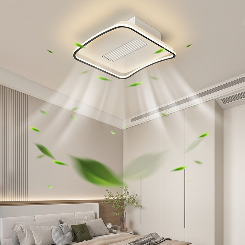 Intelligent Remote App Control Bladeless Led Ceiling Fan Light Remote Control Ceiling Lamps With Fan Chandelier Ceiling Light