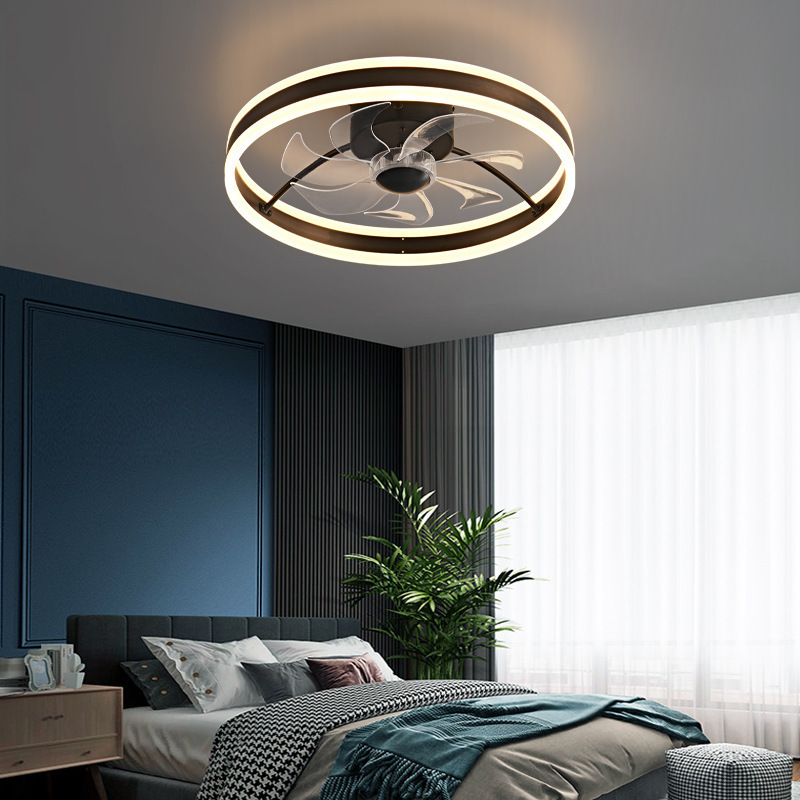 Simple Indoor Installation Of Energy-saving Decorative Lighting Led Ceiling Fan Luminous Lamp Ceiling Fans