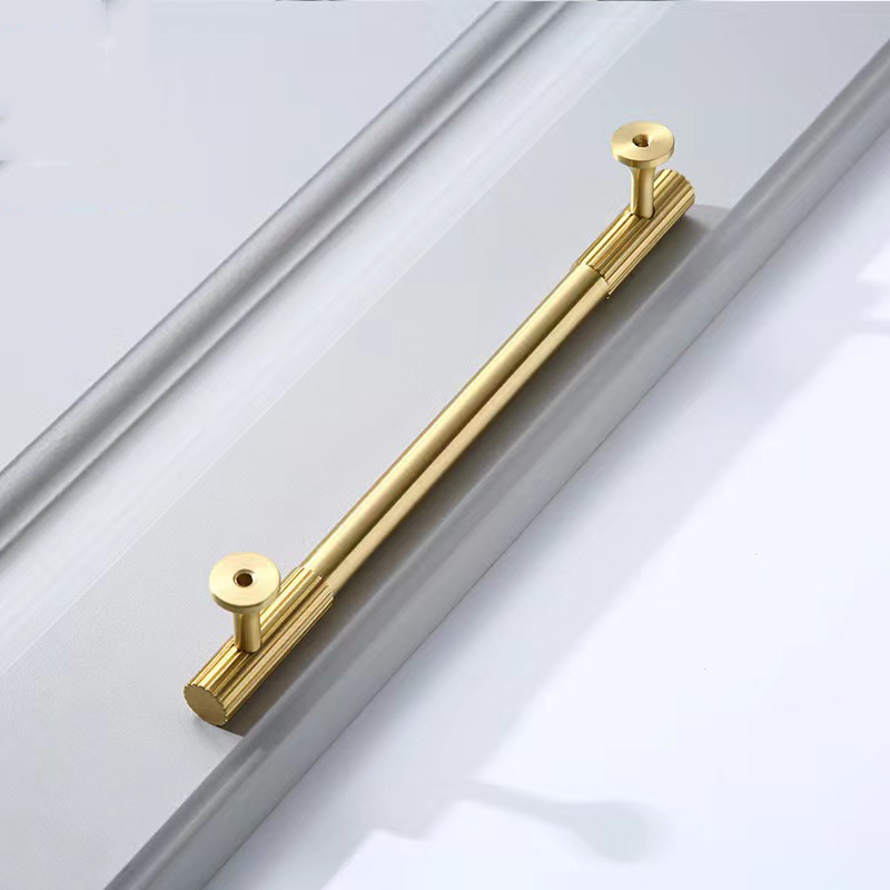 Gold Round Knobs Brushed Brass Cabinet handles Knobs Kitchen Hardware Handle Pulls Furniture handles