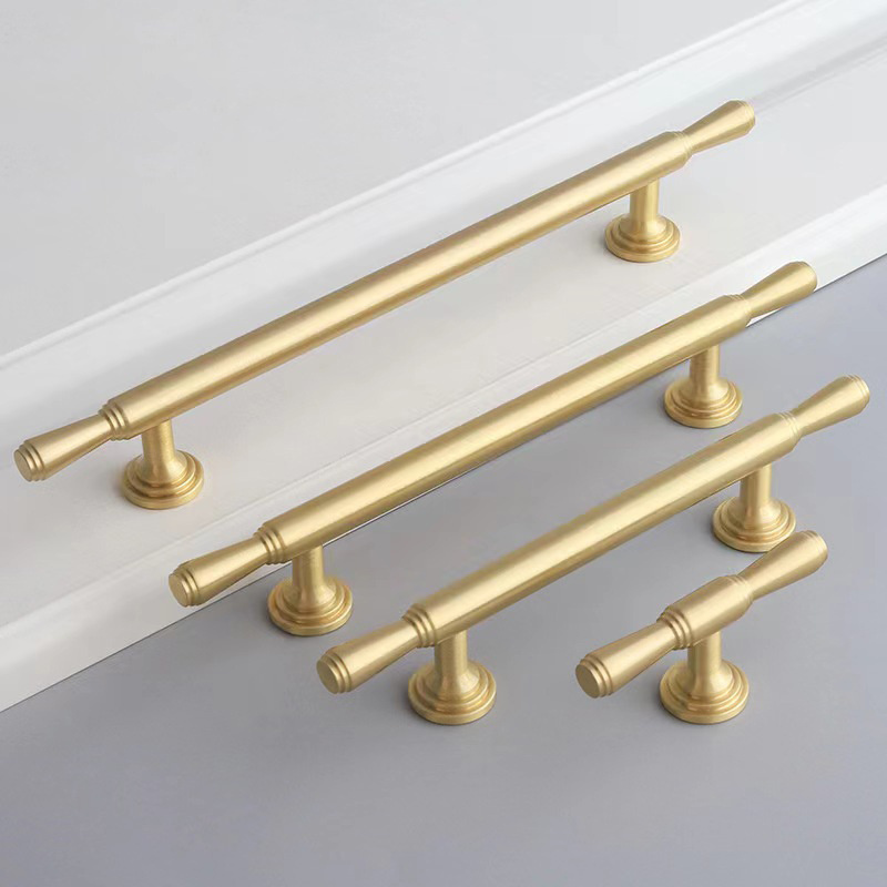 2023 New Factory Direct Solid Copper Coffee T Bar Kitchen Cabinet Cupboard Brass Handles and Ring Pulls