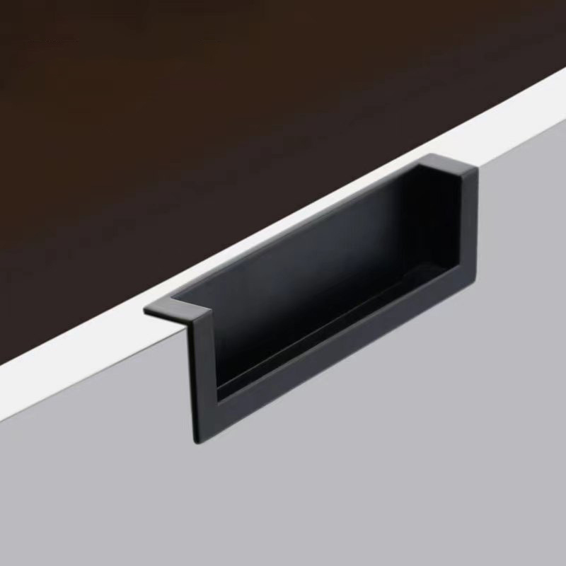 Machining Furniture Hardware Aluminum Drawer Handle in Office Desk Wardrobe Handle Profile Tall Wardrobe Handles