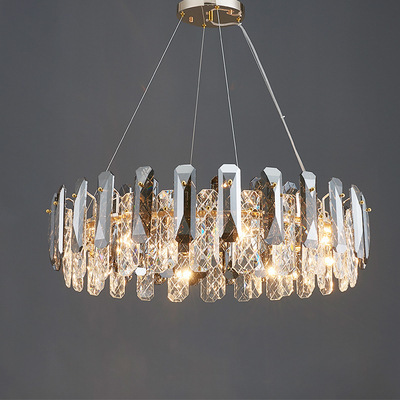 Modern Crystal Chandelier Living Room Light Contracted Atmosphere Dining Room Light Luxurious Geometric Crystal Decorative Lamps