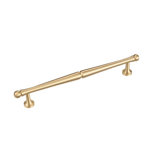 Hot sale satin brass golden furniture decorative handles and knobs Nordic shoe cabinet drawer handles cupboard pulls