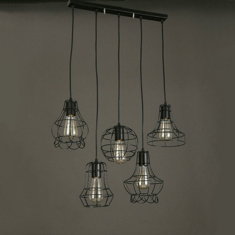 America Retro Industrial Hanging Light Fixtures Loft Stair Living Room Dining Table High Ceiling Kitchen Chandelier and Pendants