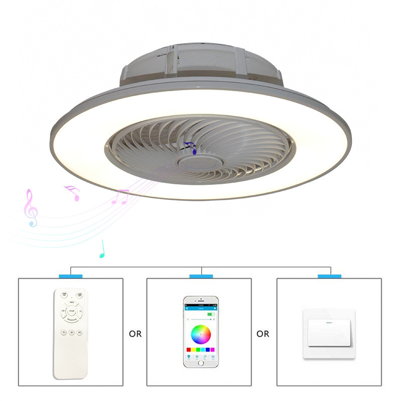 Hot Sale Ceiling Flush Mounted Remote Control Led Ceiling Fans With Led Light Illumination For Bedroom