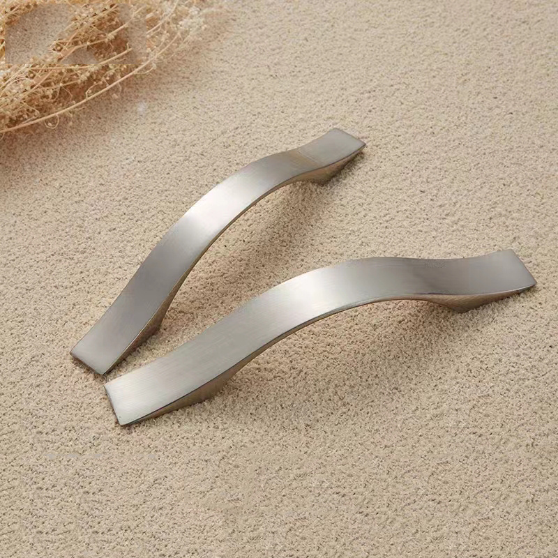 Drawer Bright brushed Nickel aluminium kitchen cabinets door pull handle cabinet handles cabinet pulls and knobs