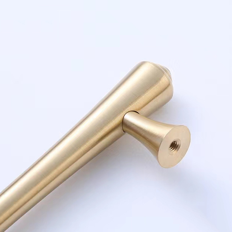 Dooroom Brass Furniture Handles Modern Brass Cupboard Wardrobe Dresser Shoe Box Drawer Cabinet T-bar Pulls