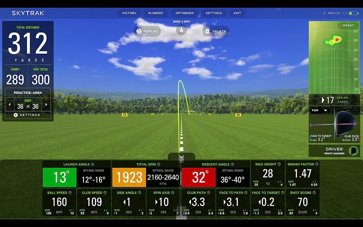 FACTORY PRICE SkyTrak+ Launch Monitor and Golf Simulator - Tour-Level Golf Analysis with Dual Doppler Radar