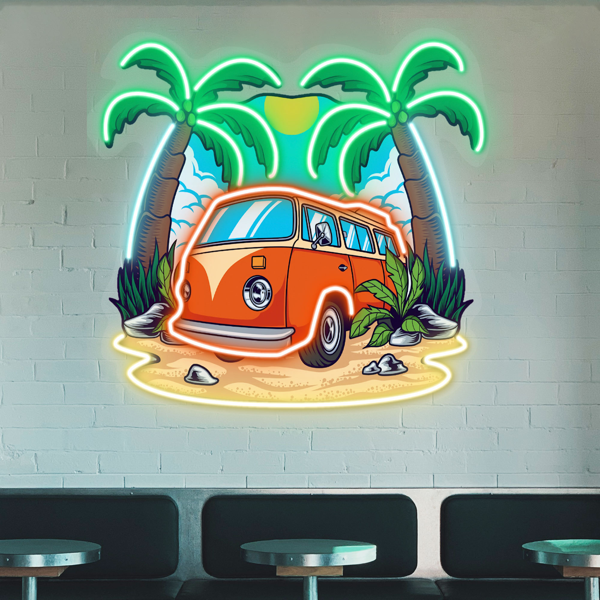 Summer Camper Neon Acrylic Sign