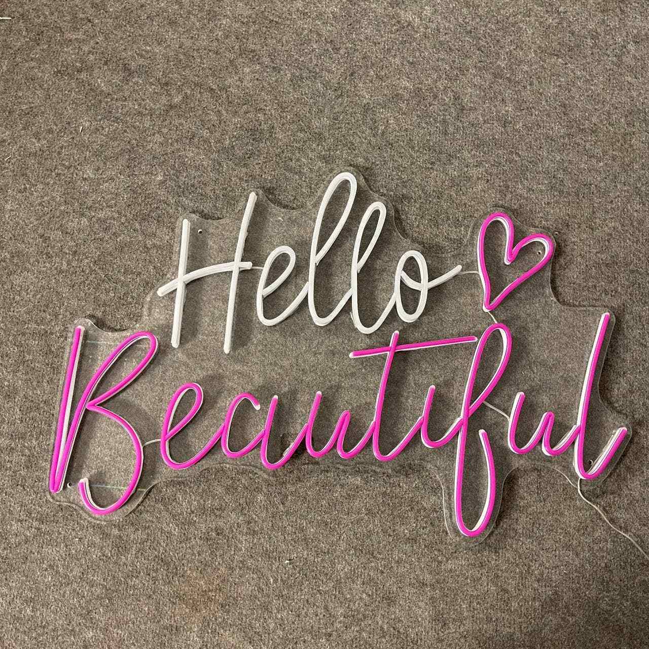 Hello Beautiful Neon Sign, Long-Lasting Wall Decor