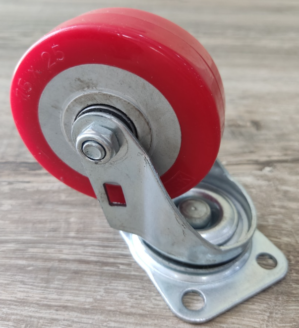 Red Industrial Caster PU Wheel Heavy Duty Swivel Castor from Vietnam Industrial Rubber Cart Wheels