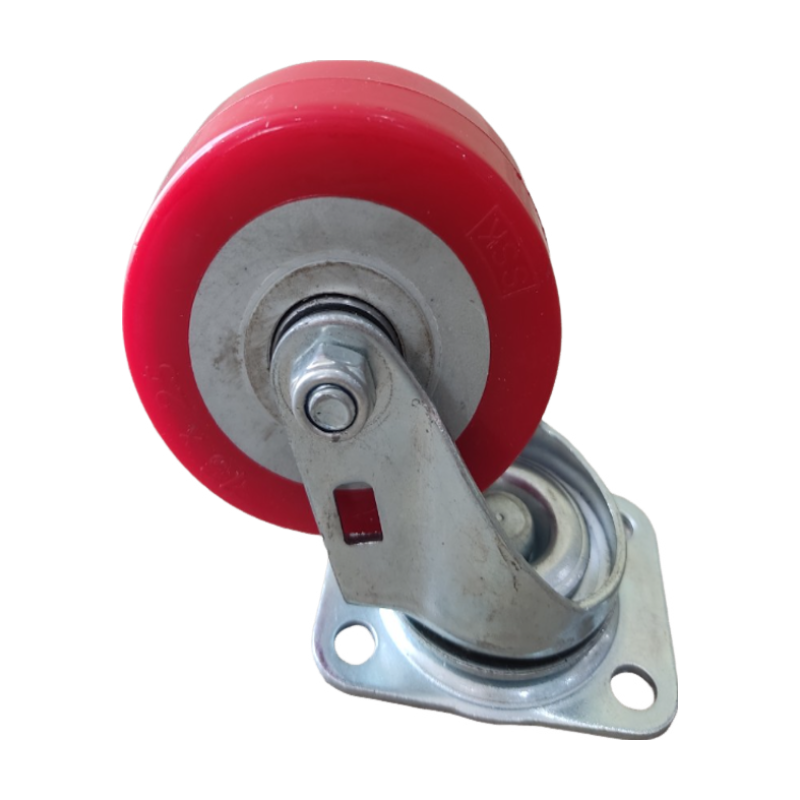 Red Industrial Caster PU Wheel Heavy Duty Swivel Castor from Vietnam Industrial Rubber Cart Wheels