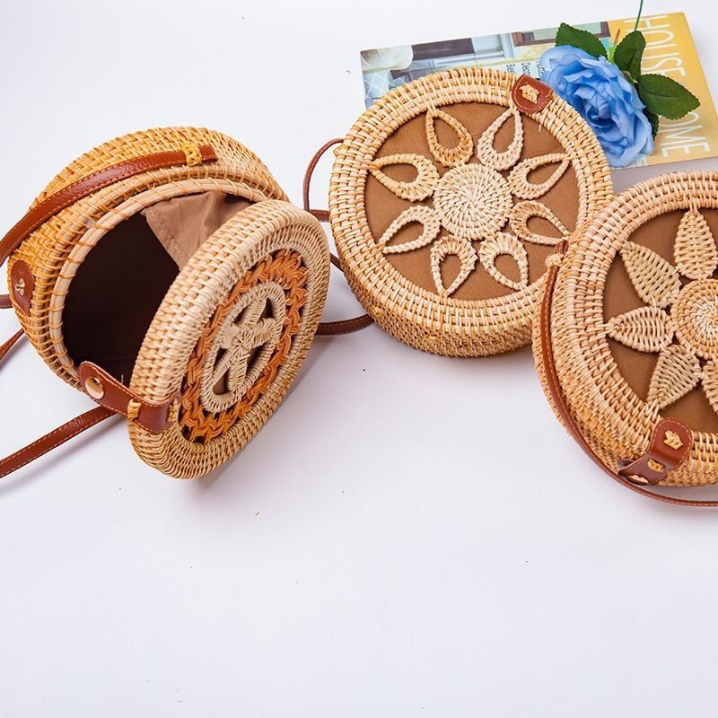 New collection -  rattan bag /handmade rattan bags/Bohemian Woven Rattan Purse  export from Vietnam