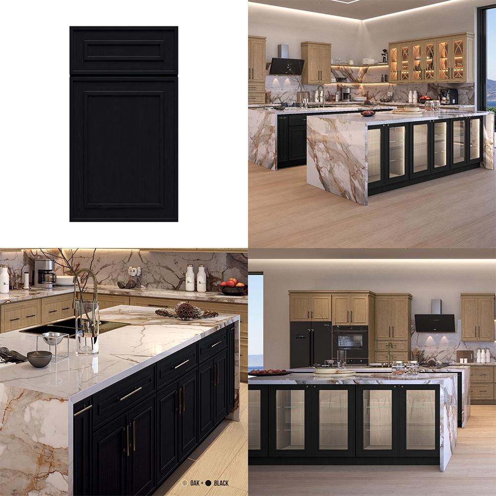 customized high technical modular custom color simple design solid cherry maple wood kitchen cabinet ready to assemble cabinet