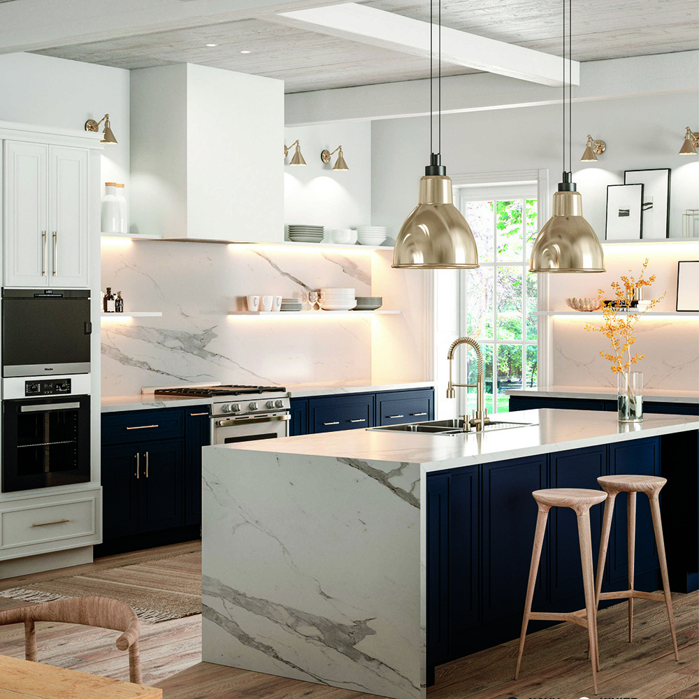 Kitchen Cabinet Modern Kitchen Design - Kitchen Cabinet remodel Navy color Cheap Price - Export from Vietnam