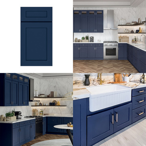 Kitchen Cabinet - Navy Blue color - remodel with kitchen cabinet pantry design - Good quality export from Vietnam Hot sale 2023