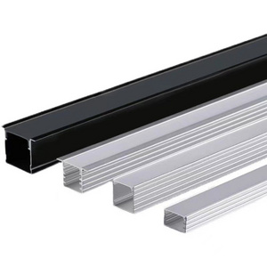 U Shape Extrusion Led Aluminium Profile Strip Light low Profile For Ceiling Light Bar Lighting Led Strip Diffuser