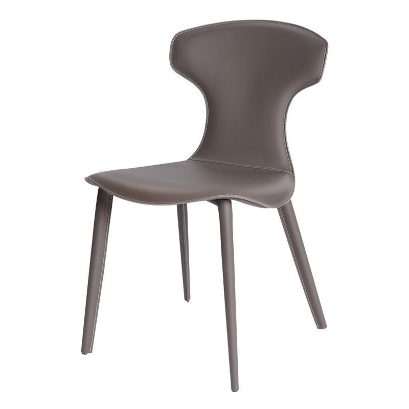 Modern design hotel furniture chair designer living leather dining chair armless single chair for dining room