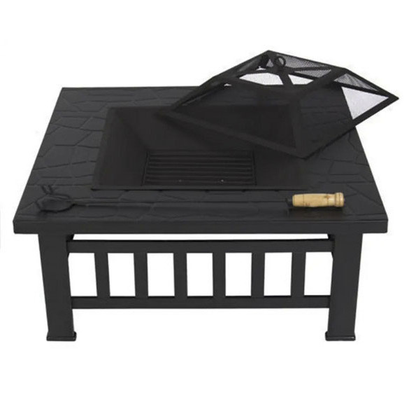 High Quality Portable Metal Steel Fire Pit BBQ Grill for Outdoor Garden Patio & Camping for Burning Wood