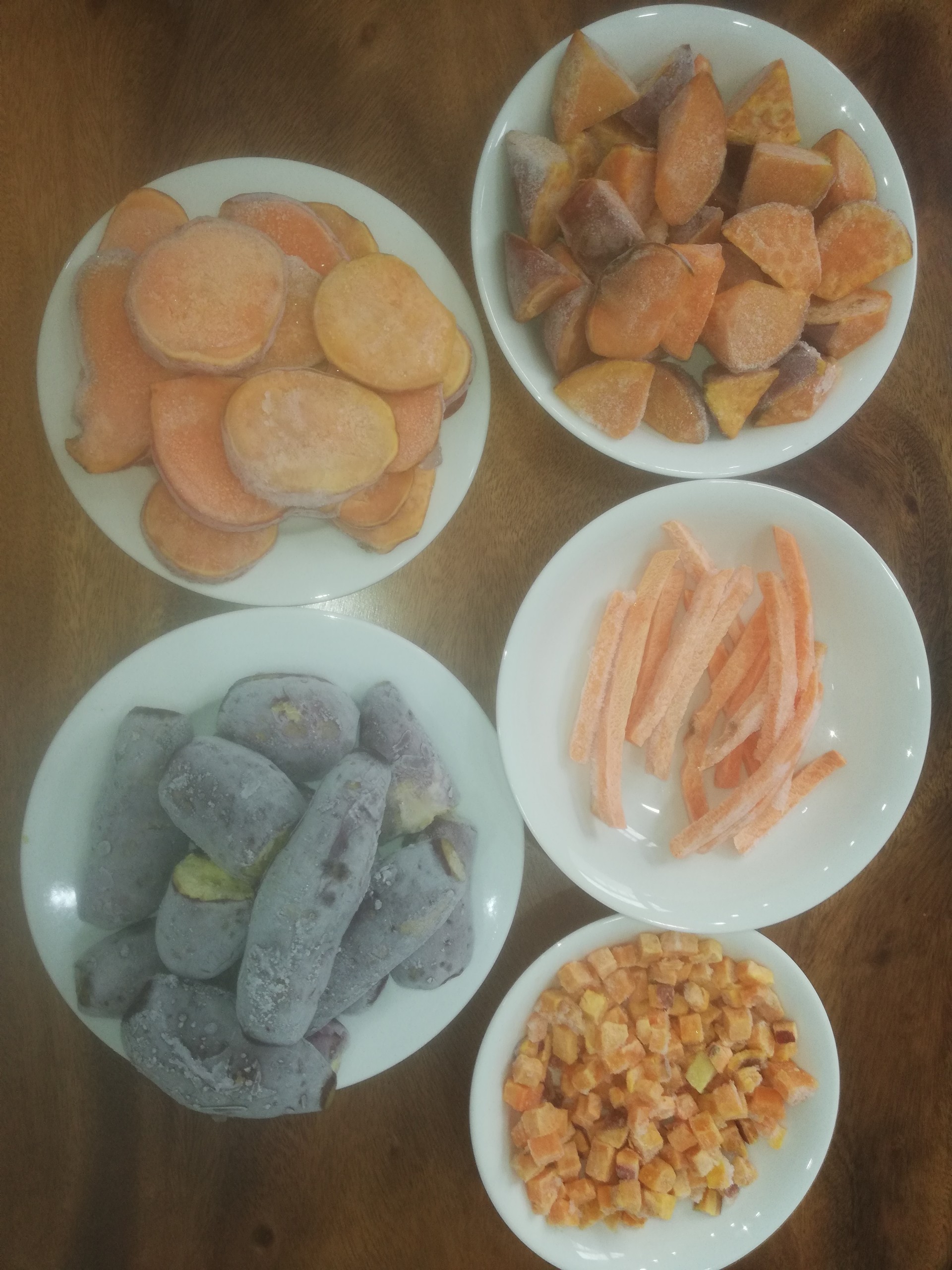 WHOLESALE Frozen Fried Sweet Potato Random cut - Frozen steamed Vietnamese sweet potato - vacuum sealed from Agricultural export